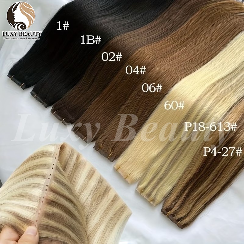 Invisible Tape In Extensions Real Hair - Kahverengi Kelebek Delikli Atkı Saç Ekleri