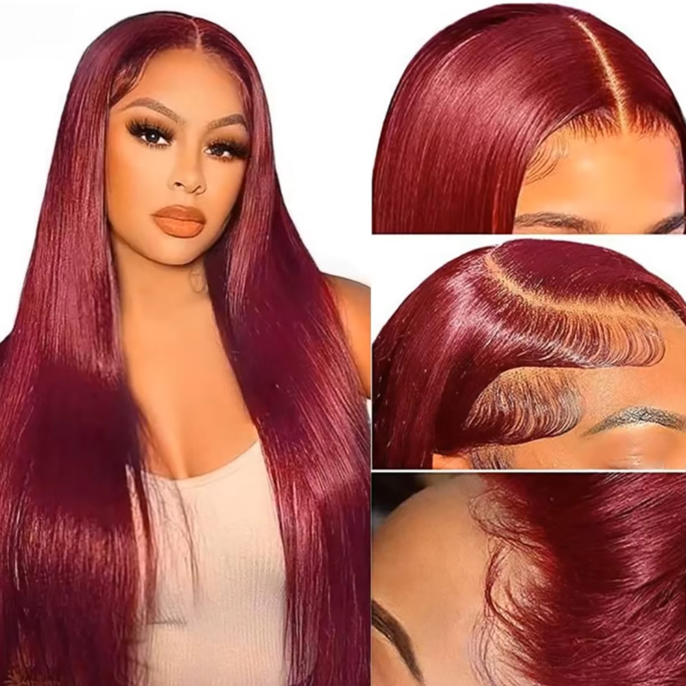 99J Bordo İpeksi Düz Gerçek Sa - Human Hair Wigs incelemesi ve fiyatı