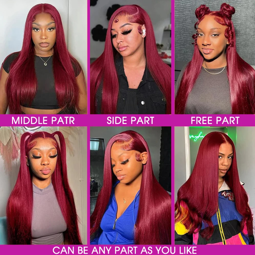 99J Bordo İpeksi Düz Gerçek Sa - Human Hair Wigs incelemesi ve fiyatı