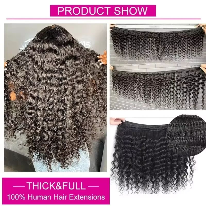 %100 Brezilya Bakire İnsan Saç - Deep Wave 3 Bundles With Closure incelemesi ve fiyatı